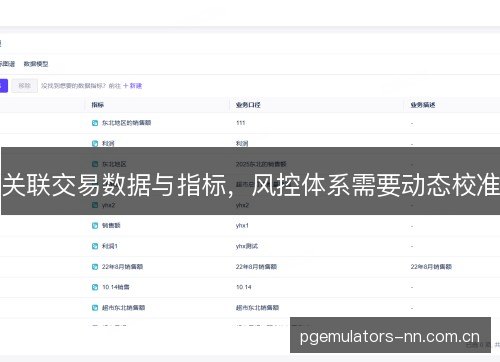 关联交易数据与指标，风控体系需要动态校准